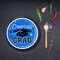 25 Count Blue Congrats Grad Paper Dessert Plates Graduation Party Disposable Plates